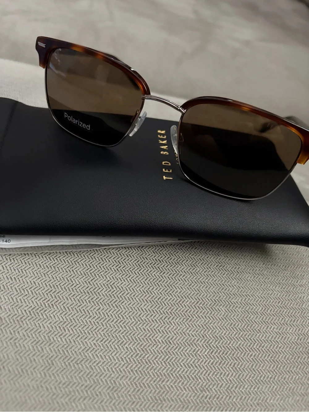 Ted Baker Men's Sunglasses - Tortoiseshell Brown Frame, Polarized Lenses